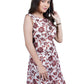 Floral Elegance Sleeveless A-Line Cotton Dress